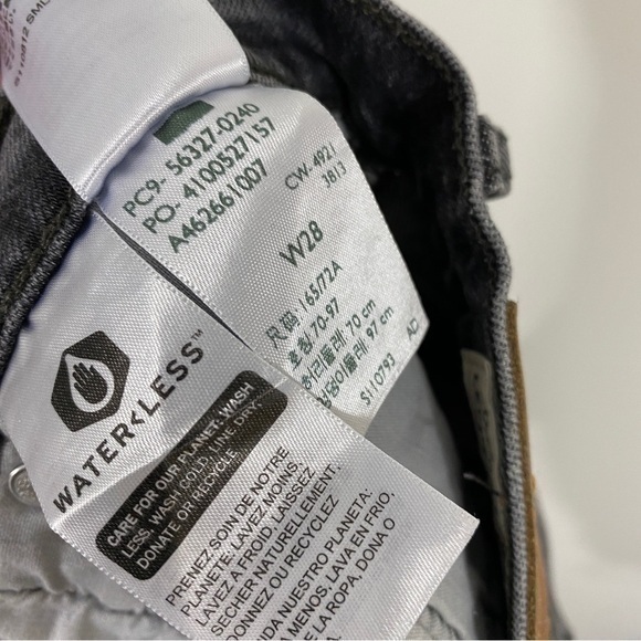 Levi’s Womens 28 Premium 501 Button Fly Denim Jean Shorts Gray Black Mesa Cabo - Picture 9 of 16